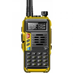 Jalleria - UV-S9 Dual Band Portable Walkie Talkie 10W Ham Radio 2 Antennes 10KM Fonction vox longue portée 128CH - Jaune