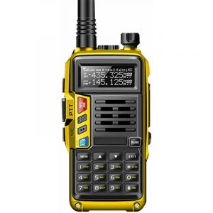 UV-S9 Dual Band Portable Walkie Talkie 10W Ham Radio 2 Antennes 10KM Fonction vox longue portée 128CH - Jaune