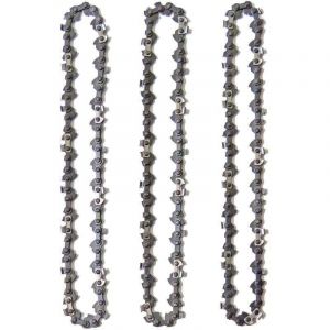 Lot de 3 Cha&icirc;nes d'&Eacute;lagueuse sur Perche pour Guide-Cha&icirc;ne de 10' (25 cm), 40 Maillons d'Entra&icirc;nement, Faible Rebond, Compatibles avec Black & Decker,