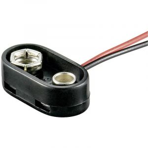 Goobay - Connecteur clip pression 1x 6LR61 (9 v) 10882 raccordement par empreinte pile 9V (l x l x h) 26 x 13 x 8 mm X37393