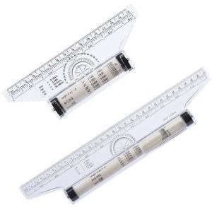 ZVD - 2Pcs Plastique Mesure Roulement R&egrave;gle Dessin Rouleau R&egrave;gle Parall&egrave;le R&egrave;gle Multifonctionn Dessin R&egrave;gle pour Mesurer Dessin &Eacute;tudiant &Eacute;cole et