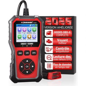 Valise Diagnostic Auto Multimarque OBD2, OBD2 Diagnostic Fran&ccedil;ais, Valise Voiture Diagnostic Francais, Lecteur de Codes de Panne Moteur, pour Tous