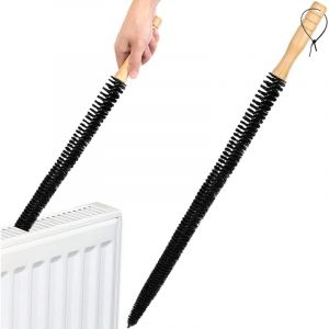 Brosse de nettoyage Brosse pour radiateur - Avec long manche en bois flexible - Brosse à poils doux(2pcs)
