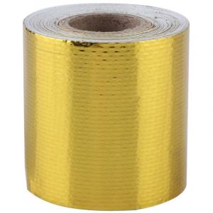 Enveloppe de bouclier thermique de voiture, bande d'enveloppe de bouclier thermique r&eacute;fl&eacute;chissante adh&eacute;sive de papier d'aluminium de voiture de 5m