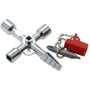 Cl&eacute; Universelle Armoire Electrique Cl&eacute; Triangle Cl&eacute; Carr&eacute; pour Train Armoire &eacute;lectrique Ascenseur Outil &agrave; Main Multifonctionnel