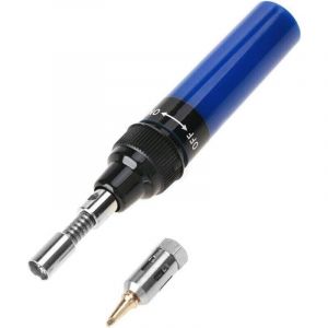 Fer &agrave; Souder Sans Fil au Butane, Chalumeau Mini Portable pour Soudage et R&eacute;parations (Bleu)