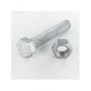 Boulon (vendu avec Ecrou) Tête hexagonale th M24X200 Filetée sur 150 Classe 6.8 Forte tenue à la corrosion Acier-100 pièces