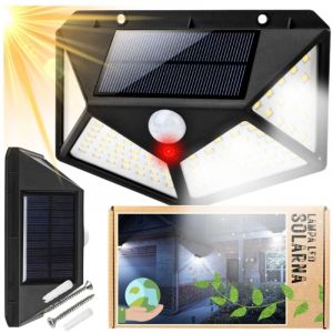 Lampe de jardin solaire halogène à LED avec détecteur de mouvement 3 modes IP65