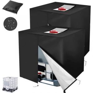 2 PCS Bache pour Cuve 1000L IBC,Bache Couverture R&eacute;servoir IBC d'eau de Pluie Housse Cuve 1000L,Housse de Protection, Anti-UV Anti-poussi&egrave;re