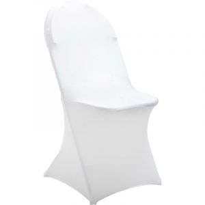 Housse blanche de chaise pliante