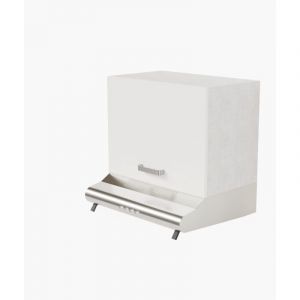 Meuble sur hotte - 60 cm - Blanc - Blanc