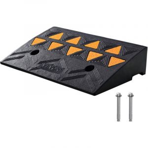 Mophorn - vevor Rampe de Seuil Hauteur 10,8 cm Rampe Trottoir en Caoutchouc Capacite de Charge 15 tonnes Rampe Acces Fauteuil Roulant Antiderapante