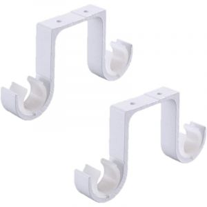 Support de Tringle à Rideau, 2 Pièces Support de Rideau Antirouille, Support de Rideau en Métal, Support de Tringle Rideau Double, Durable, Non