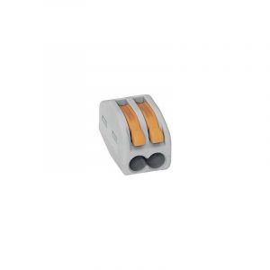 Wago - Borne de raccordement 222-412-1 flexible: 0.08-4 mm² rigide: 0.08-2.5 mm² Nombre de pôles: 2 gris, orange 1 pc(s) S55177