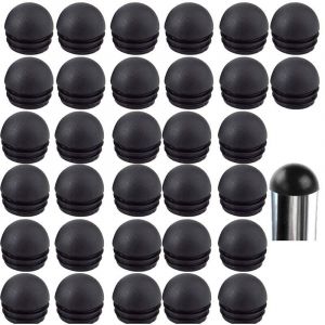 Ymyny - Embout Bouchons pour Tube de Chaise de Rond Noirs Embout Entrant Rond pour Pied de Chaise Embout Pied de Chaise Caoutchouc Pied de Chaise