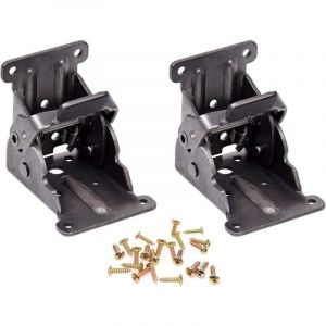 Charni&egrave;res autobloquantes 2 pi&egrave;ces, accessoires de pied de support pliable, renfort d'angle d'&eacute;tabli pliable avec 20 vis