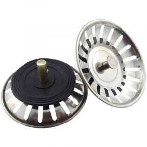 Debuns - 2PCS Bonde &agrave; panier universelle 8 cm Filtre &agrave; &Eacute;vier de Cuisine en Acier Inoxydable Filtre Bouchon d'&Eacute;vier,de
