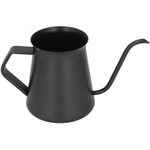 Bouilloire &agrave; Goutti&egrave;re en Acier Inoxydable 400ml, Pot &agrave; Caf&eacute; Manuelle Ergonomique Col de Cygne, Accessoire de Cuisine