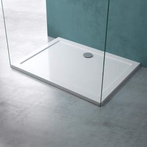 Receveur de Couche Bac à Douche 70x100x4cm en Acrylique Blanc Rectangulaire F2 - Mai&mai