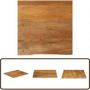 Dessus de table à bord vivant 40x40x2,5 cm bois massif manguier - Dessus De Table - Plateau De Table - Table Basse - Bois Massif - Manguier