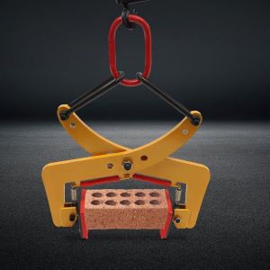 Pinces de Levage R&eacute;glable Pince pour Bordures Trottoir 8-30cm Porte-pierres Pince Levage 280kg Pierre Crochet Leve Plaque pour Serrer Palettes Bois,