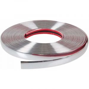 Tuserxln - Bande Chrome Adhesive Voiture, 10mm x15m Voiture Barre Chromé Styling Bande Baguette Adhésive Bandes Décoratives de Style Chrome