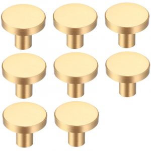 8PCS Bouton de Meubles Poignee Meuble Laiton Bouton 30x20mm Tiroir Poign&eacute;e Boutons de Tirage Rond Boutons de Porte avec vis de 25mm