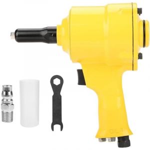 Riveteuse pneumatique 1/4 ", pistolet à Rivet professionnel à poignée pistolet 2.4/3.2/4.0/4.8mm, outil de rivetage pneumatique professionnel pour la