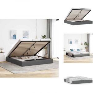 Vidaxl - Cadre de lit ottoman sans matelas gris foncé 160x200 cm tissu - Cadre De Lit Ottoman - Cadres De Lit Ottomans - Cadre De Lit - Cadre De Lit