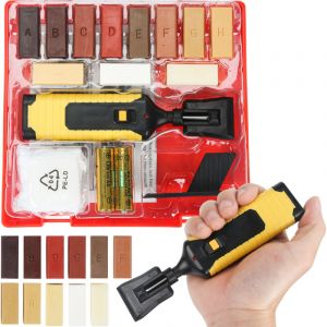 Randaco Kit de r&eacute;paration stratifi&eacute; 17 pi&egrave;ces. Kit de r&eacute;paration de la cire pour les surfaces en bois et les carreaux, kit de r&eacute;paration de bois.