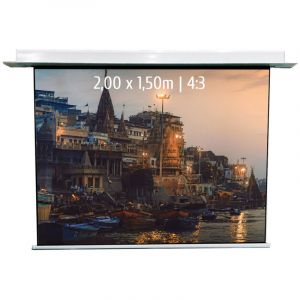 Ecran de projection motoris&eacute; encastrable 2,00 x 1,50m - Format 4:3 - Wi-Fi
