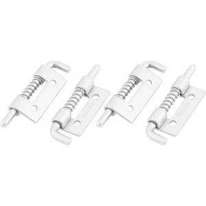 4pcs Loquet A Ressort Targette A Ressort Verrou de Porte Serrure Pour Meuble Portail Garage acier inox 304 ton argent 2pouces Long