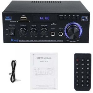 Ampli Audio Portable AK45 12V Format Compact pour Voiture et Maison