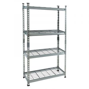 Etagère charges lourdes emboîtable d'atelier 150 x 75 x 30 cm à fond grillagé