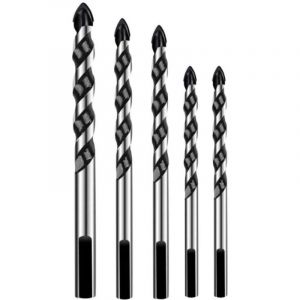Tuserxln - 5 Pcs Foret, Foret de Maçonnerie en Carbure de Tungstène Set Pour Métal Acier, Tuile De Céramique Porcelaine, Béton, Brique, Plastique Et