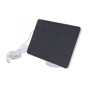 Tlily - Chargeur de Panneau Solaire ÉTanche 4W pour CaméRa SéCurité à Domicile Alimenté par Cellules Solaires avec Câble Charge, Blanc