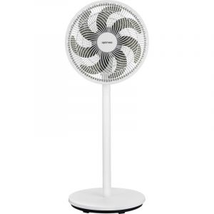 OVP-AR30B Ventilateur 2 en 1, sur pied et de table, diamètre 30 cm, 3 vitesses, 7 pales, oscillations, blanc - Optimea