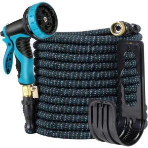 Yoyo - Tuyau Arrosage Extensible avec Pistolet Pulvérisation - 9 Fonctions - Résistant - Pour Voiture/Jardin