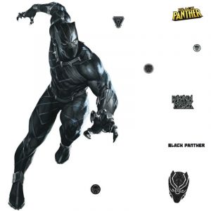 Roommates - Sticker g&eacute;ant repositionnable Black Panther marvel Disney- 121,2 cm x 77,7 cm
