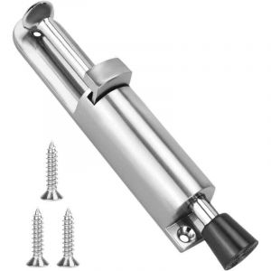 Arr&ecirc;t de Porte avec Commande au Pied R&eacute;glable, But&eacute;e de Porte Ressort avec Vis, Butoir de Porte Sol, Bloque Porte Sol en Alliage de Zinc, Convient &agrave;