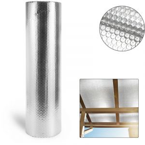 Randaco Film alv&eacute;olaire en aluminium Film isolant Film thermique Film r&eacute;fl&eacute;chissant 20 m x 1 m argent&eacute; &ndash; Isolation thermique et protection contre le