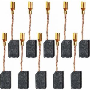 10 Pi&egrave;ces Balais de Charbon Accessoires pour Outils &Eacute;lectriques Balai de Charbon pour Meuleuse d'Angle &Eacute;lectrique (15 x 8 x 5mm),T-Audace