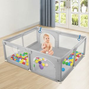 Sifree - Parc bébé 2 en 1, Parc Bébé en Tissu Oxford, Parc Bebe xxl avec Barrières, Grand espace de jeu de sécurité, avec base antidérapante et porte