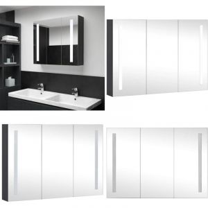Vidaxl - Armoire de salle de bain à miroir led 89x14x62 cm - Meuble De Salle De Bain - Armoire De Salle De Bain - Armoire à Pharmacie - Éclairage Led
