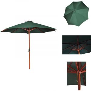 Parasol Vert 258 cm - Parasol De Jardin - Parasol Vert - Parasol Rectangulaire - Parasol Avec Manche - Parasol 3 Mètres