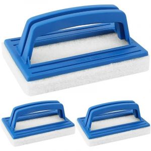 Brosse Éponge Ligne d'eau, 3 Pièces Brosse de Piscine en Plastique avec poignées Brosse Plancher Mur Piscine Outil de Nettoyage pour Nettoyer Piscine