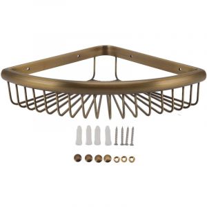 Eosnow tagère de rangement triangulaire en laiton pour douche d'angle Vintage, étagère d'angle pour organisateur de salle de bains