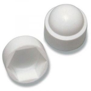 Vis Express - Cache Ecrou ou cache t&ecirc;te vis T&ecirc;te hexagonale th M5 Nylon Blanc Sur plat 8-100 pi&egrave;ces