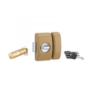 Thirard - Verrou à bouton Universel ajustable pour entrée, hg 5+, dim. cylindre de 35 à 80mm, acier, 5 clés, epoxy bronzze