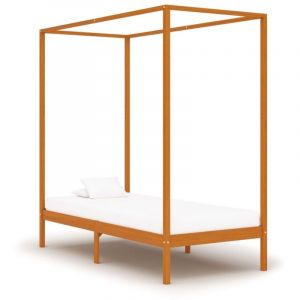 Maison Chic - Cadre de lit &agrave; baldaquin sans matelas-Structure de lit bois massif 90x200 cm 757103